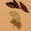 Golden Fan Leaf Ring