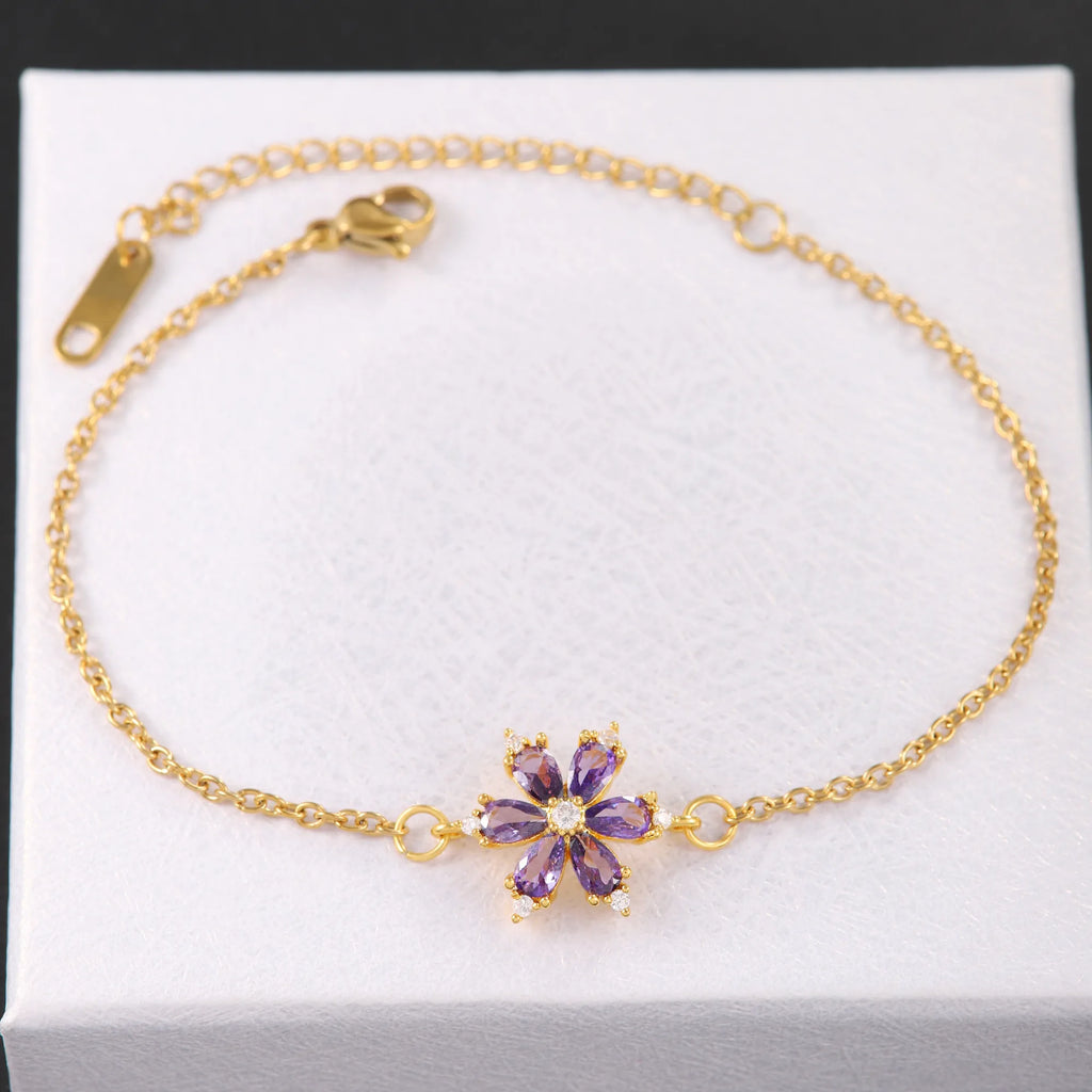 Jasmin Flower Bracelet Purple
