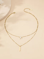 Layered Letter Necklace