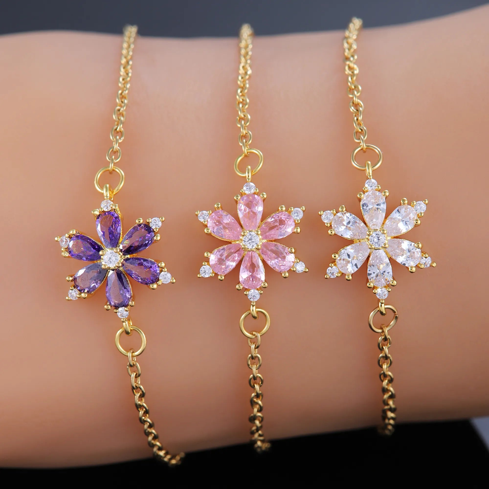 Jasmin Flower Bracelet Purple