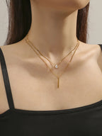Layered Letter Necklace