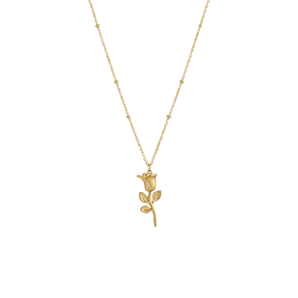 Golden Arbor Rose Petal Necklaces & Ring