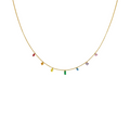 RainBow Station Drop Necklance