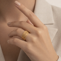 Shimming Textured Band Ring