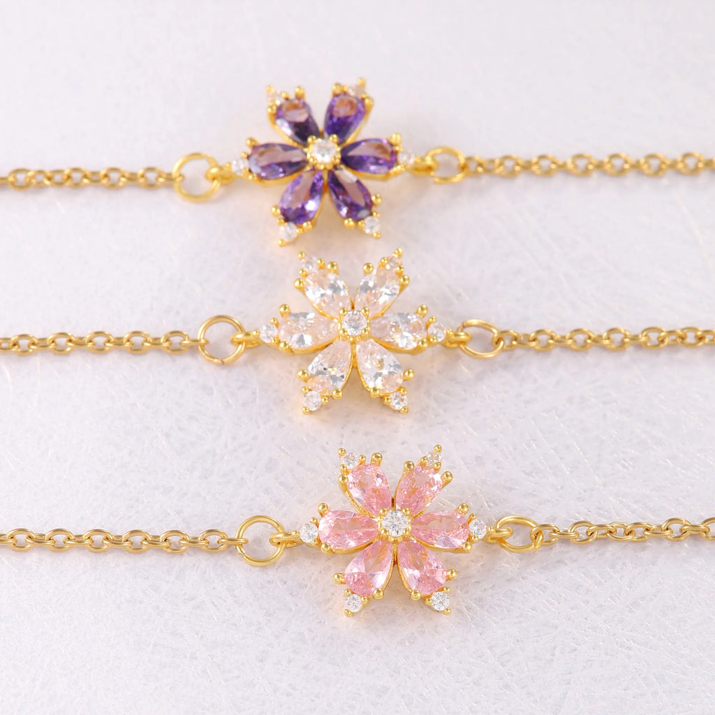 Jasmin Flower Bracelet White