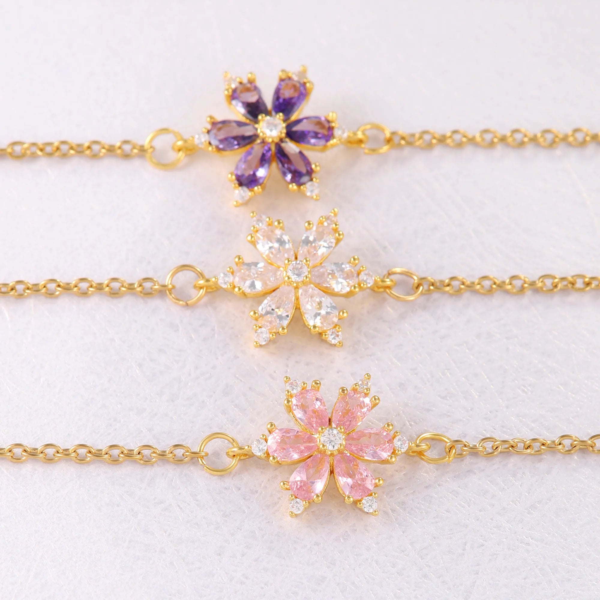 Jasmin Flower Bracelet Purple