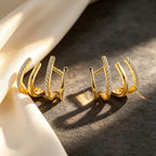 Elegant Asymmetrical Round Dots Earring