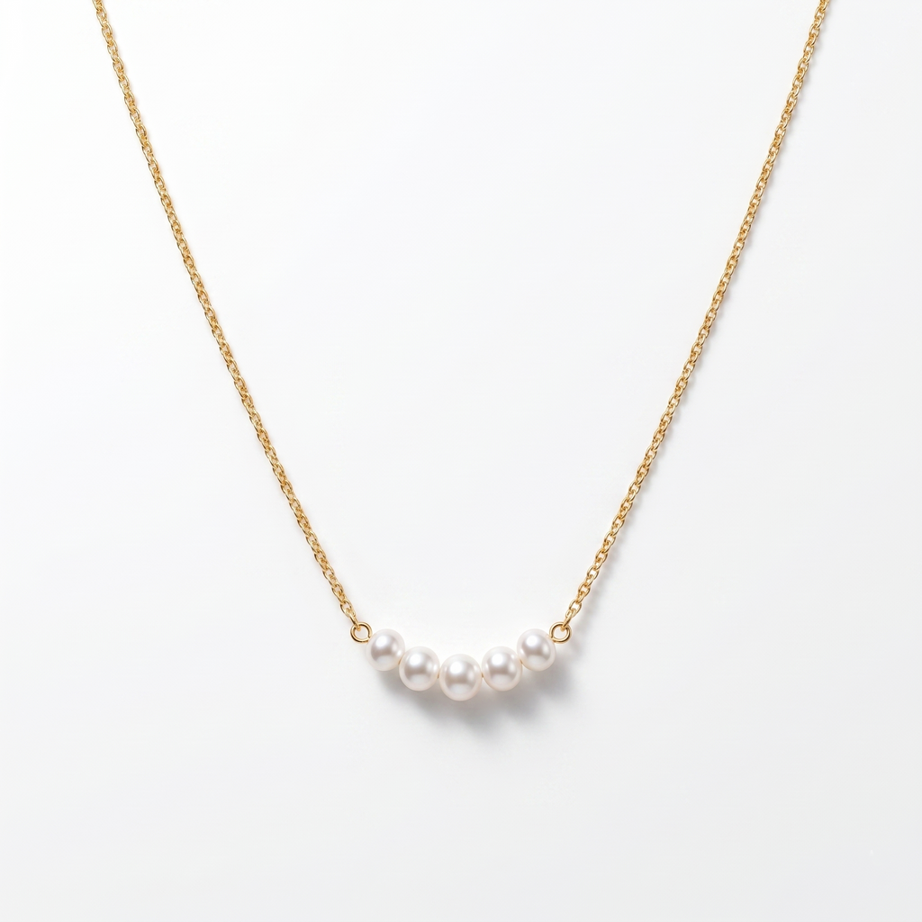 Aurora Pearl Arc Necklance