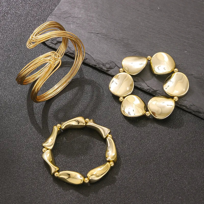 Geometric Wave Pattern Bracelet