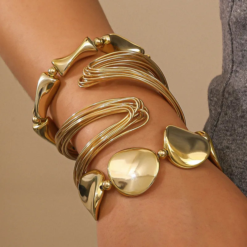 Geometric Wave Pattern Bracelet