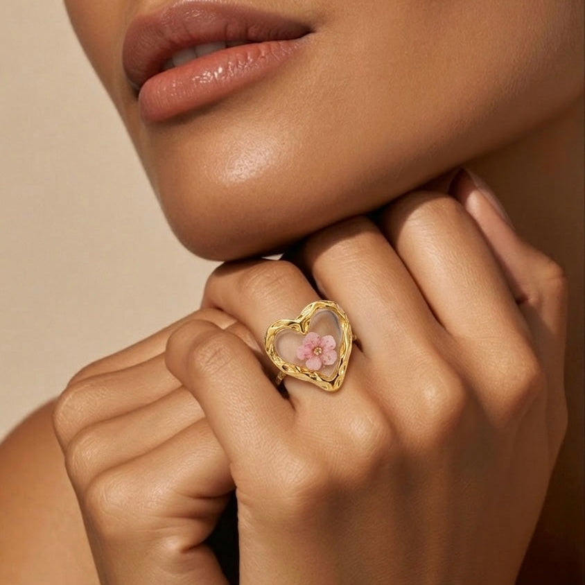 Eternal Petal Heart Ring