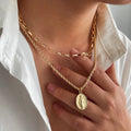 Portrait Alloy Pendant Necklace