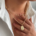 Portrait Alloy Pendant Necklace