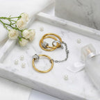 Multi-ring Chain Inlaid Ring