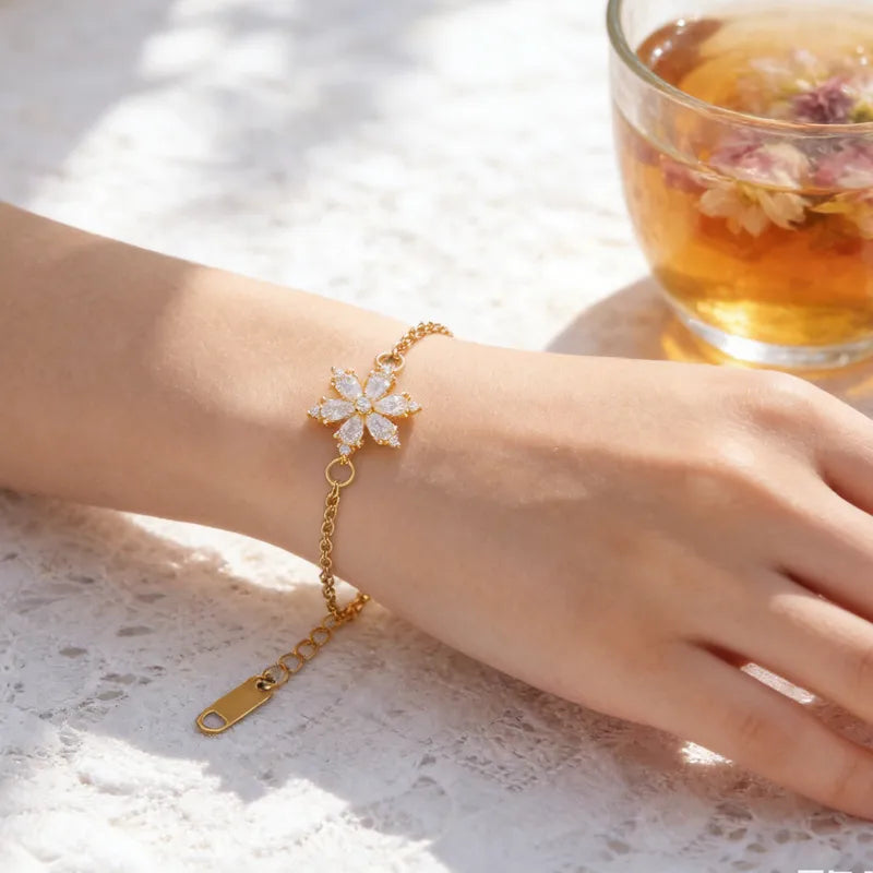 Jasmin Flower Bracelet White