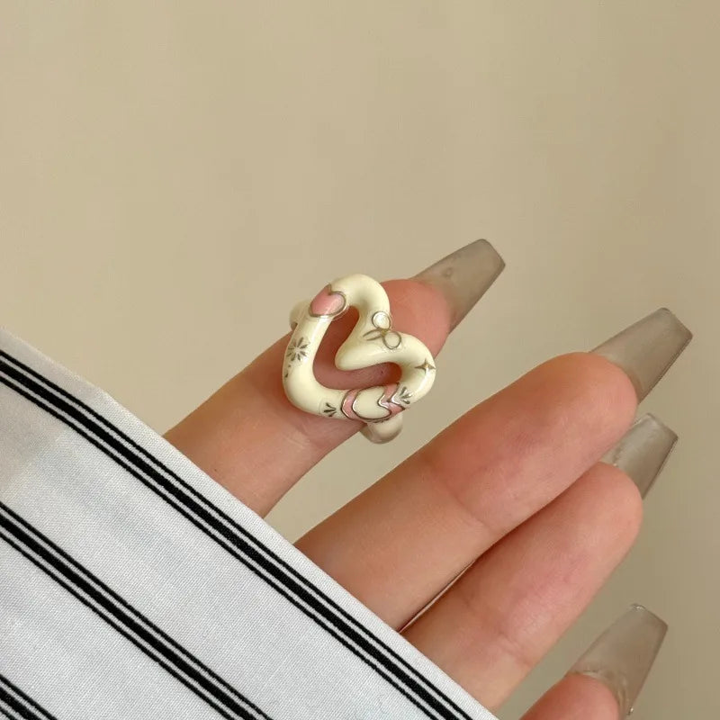Gilded Meadow Heart Ring