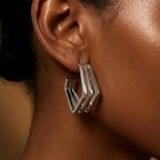 Triple Row Square Hoops