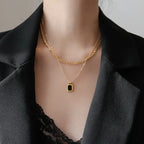 Solid Color Layered Necklace