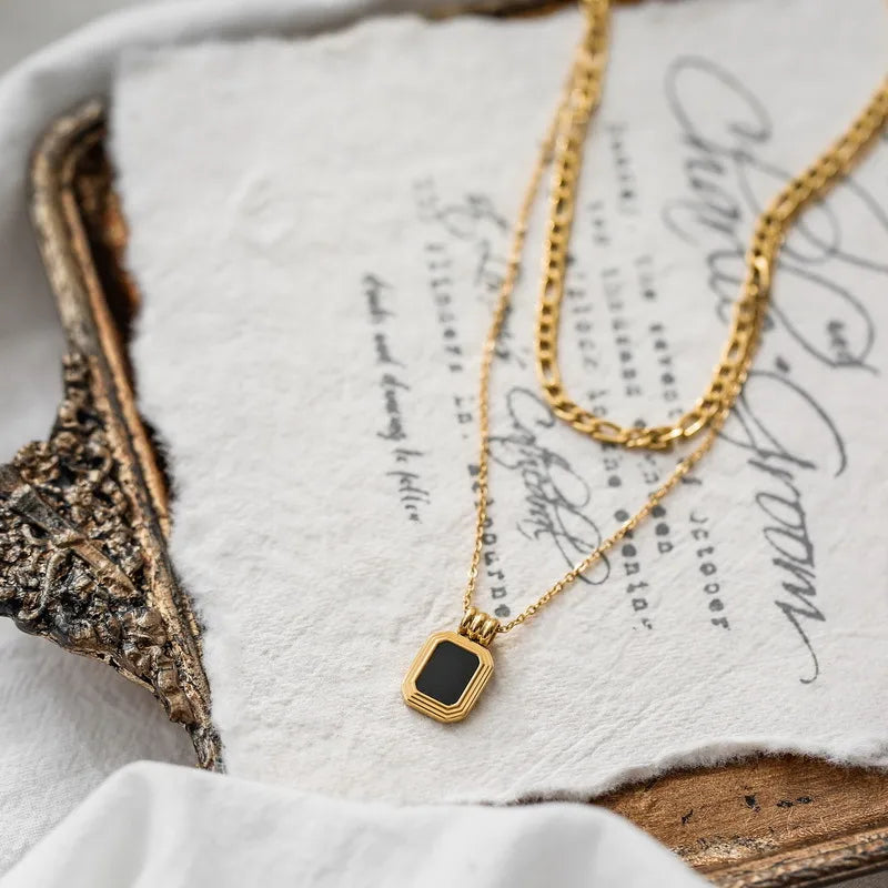 Solid Color Layered Necklace