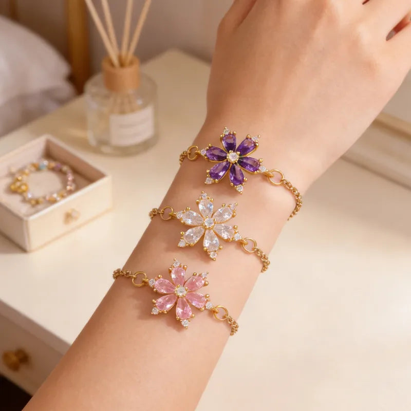 Jasmin Flower Bracelet Purple