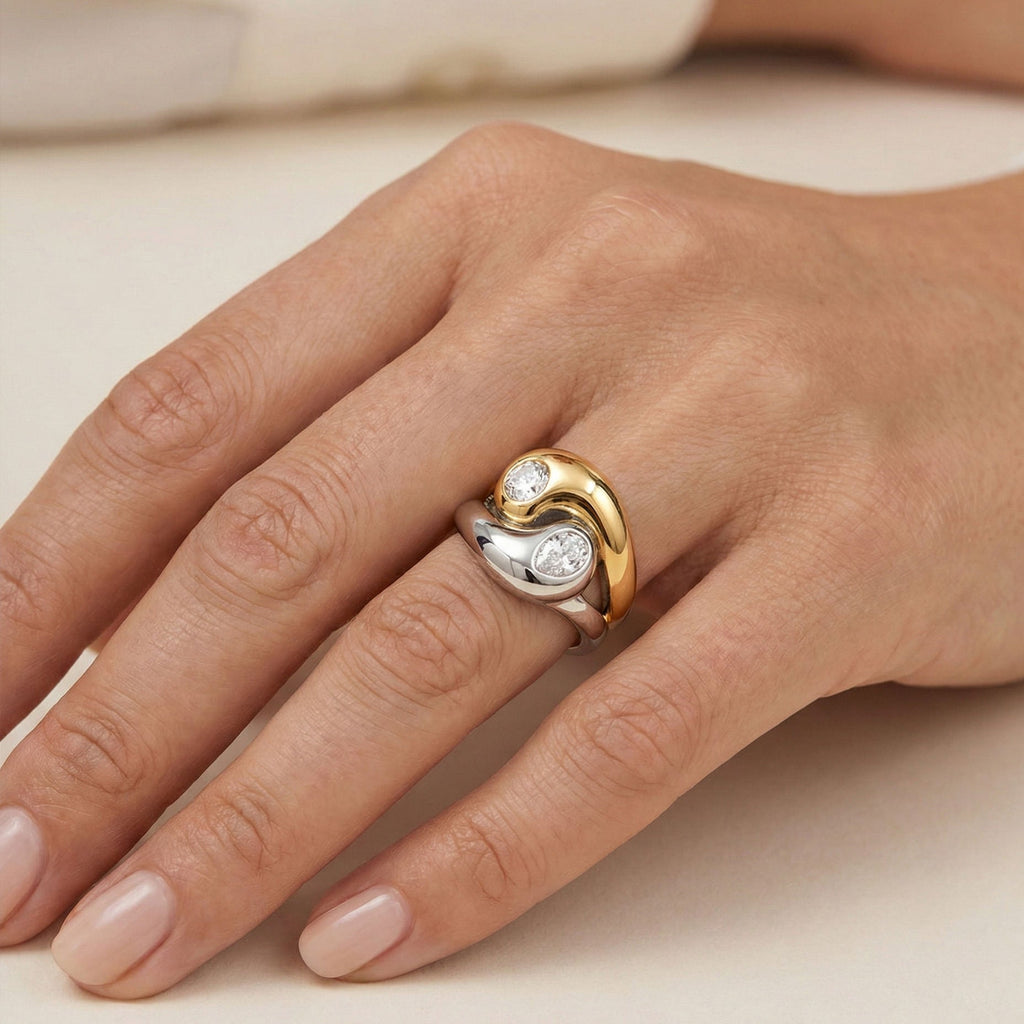 Dual Colour Statement Ring