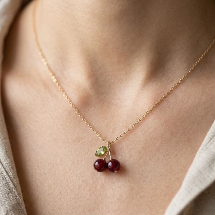 Blossum Cherry Necklace