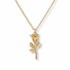 Golden Arbor Rose Petal Necklace