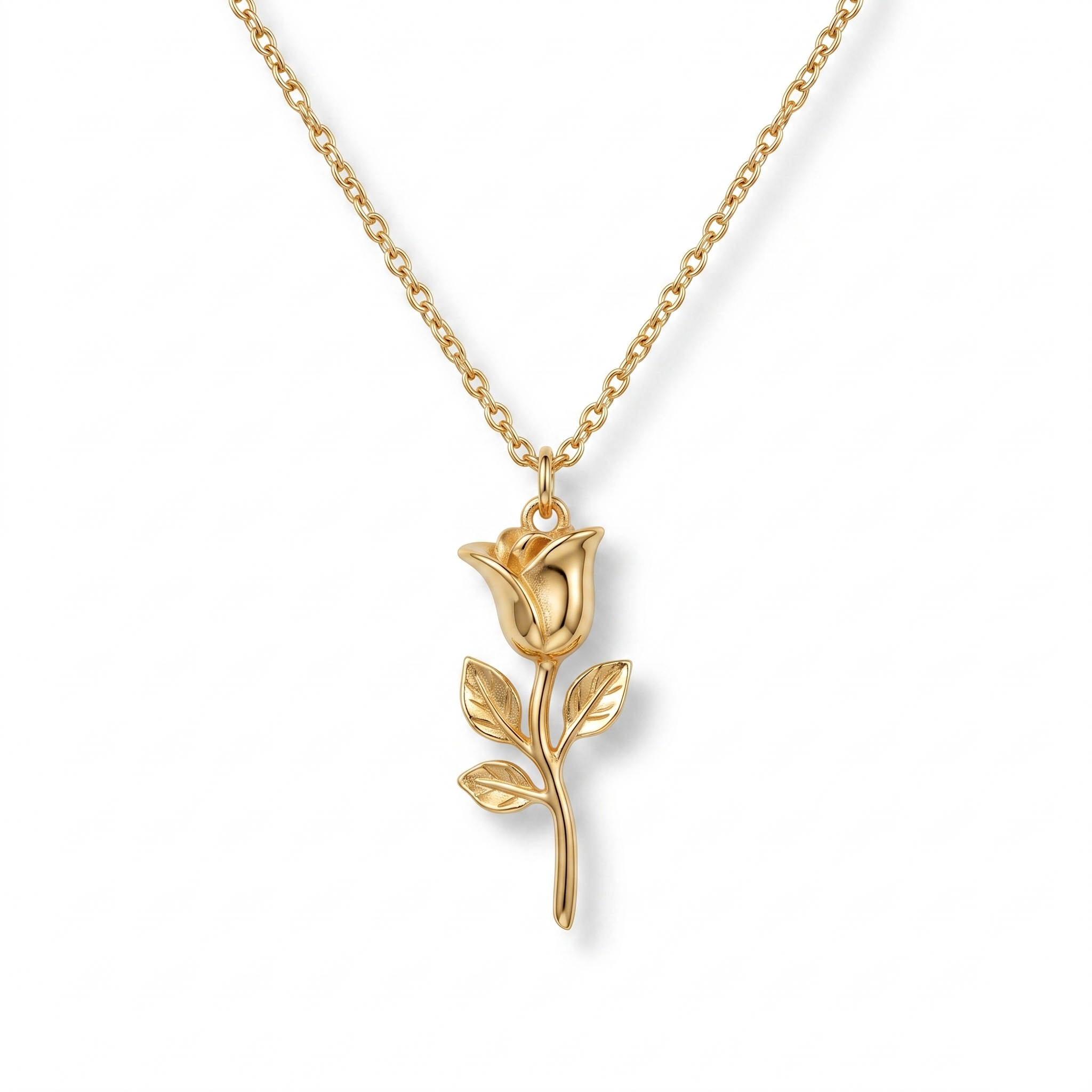 Golden Arbor Rose Petal Necklace