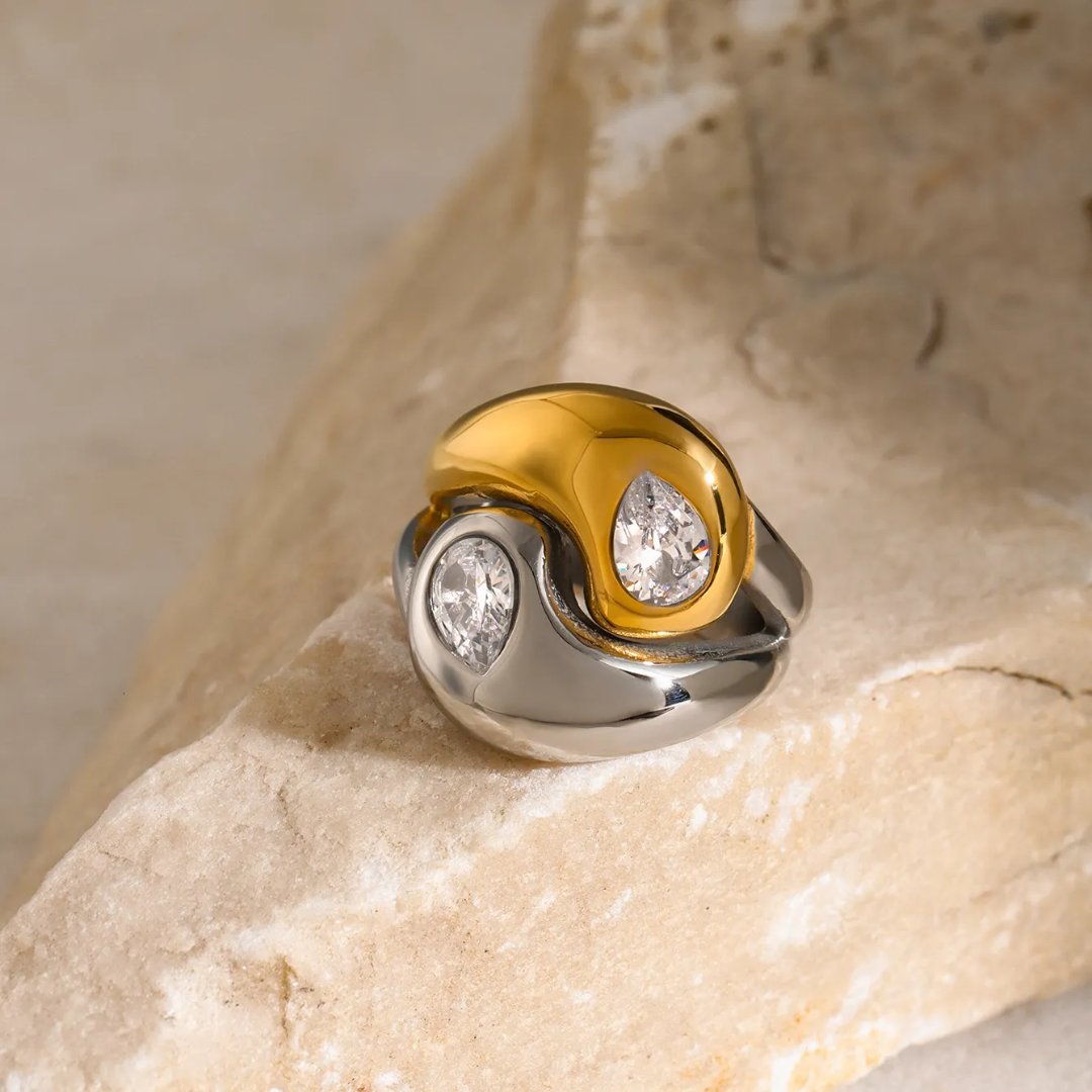 Dual Colour Statement Ring